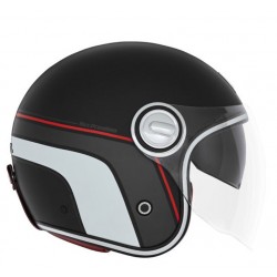 Nox Κράνος Heritage Line ECE 22.06 μαύρο/άσπρο/κόκκινο ματ Nox Κράνος Heritage Line ECE 22.06 μαύρο/άσπρο/κόκκινο ματ